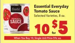 Vallarta Supermarkets Essential Everyday Tomato Sauce offer