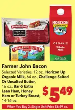 Vallarta Supermarkets Farmer John Bacon offer