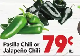 Vallarta Supermarkets Pasilla Chili or Jalapeño Chili offer