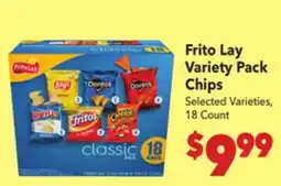 Vallarta Supermarkets Frito Lay Variety Pack Chips offer