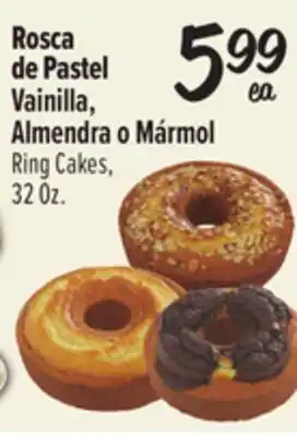 El Super Vainilla, Almendra o Mármol Ring Cakes offer