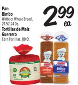 El Super White or Wheat Bread, Corn Tortillas offer