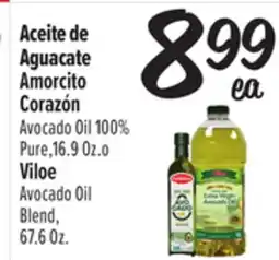 El Super Corazón Avocado Oil 100% Pure, 16.9 Oz. Viloe A vocado Oil Blend,67.6 Oz offer