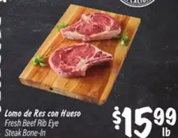 El Super Fresh Beef Rib Eye Steak Bone-In offer