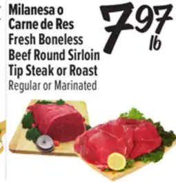 El Super Fresh Boneless Beef Round Sirloin Tip Steak or Roast offer