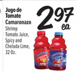 El Super Shrimp Tomato Juice, Spicy and Chelada Lime offer