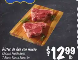 El Super Choice Fresh Beef T-Bone Steak offer