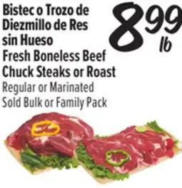 El Super Fresh Boneless Beef Chuck Steaks or Roast offer