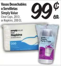 El Super Clear Cups, 20 Ct. or Napkins, 200 Ct offer