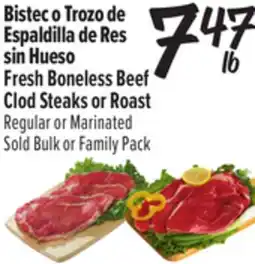 El Super Fresh Boneless Beef Clod Steaks or Roast offer