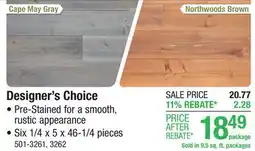 Menards Designer's Choice offer