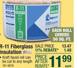 Menards R-11 Fiberglass Insulation offer