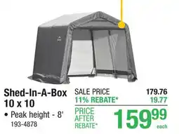Menards Shed-In-A-Box 10 x 10 offer