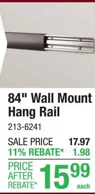 Menards 84 Wall Mount Hang Rail offer