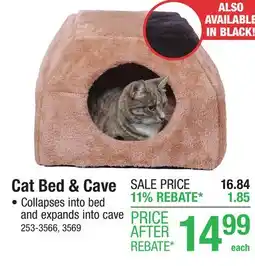 Menards Cat Bed & Cave offer
