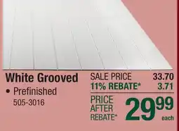 Menards White Grooved offer