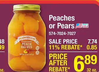 Menards Peaches or Pears offer