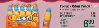 Menards 15-Pack Citrus Punch offer