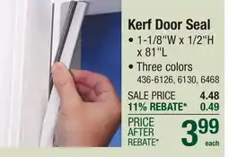 Menards Kerf Door Seal offer