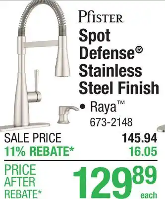 Menards Spot Defense Stainless Steel Finish offer