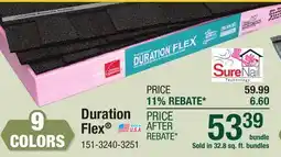Menards Duration Flex offer