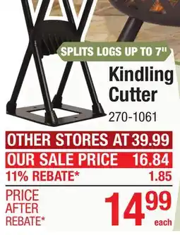 Menards Kindling Cutter offer