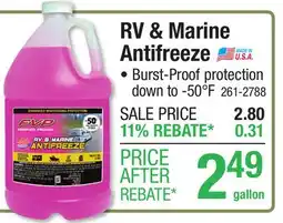 Menards RV & Marine Antifreeze offer