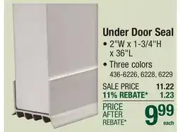 Menards Under Door Seal offer