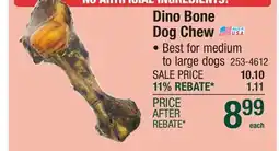 Menards Dino Bone Dog Chew offer