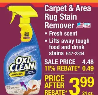 Menards Carpet & Area Rug Stain Remover offer