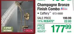 Menards Champagne Bronze Finish Combo offer