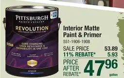 Menards Interior Matte Paint & Primer offer