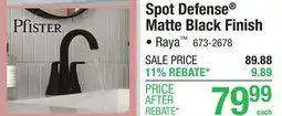 Menards Spot Defense Matte Black Finish offer