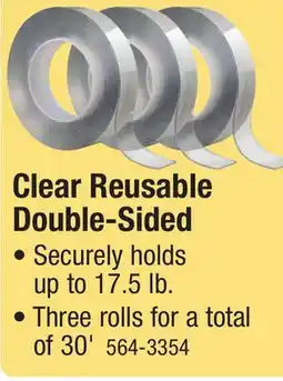 Menards Clear Reusable Double-Sided offer