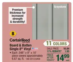 Menards Board & Batten Single 8 Vinyl offer