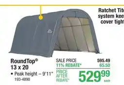 Menards RoundTop 13 x 20 offer
