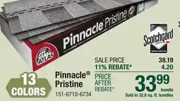 Menards Pinnacle Pristine offer