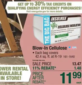 Menards Blow-In Cellulose offer