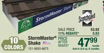 Menards StormMaster Shake offer
