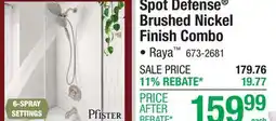 Menards Spot Defense Brushed Nickel Finish Combo offer