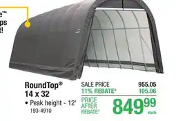 Menards RoundTop 14 x 32 offer