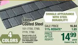 Menards Stone Coated Steel offer