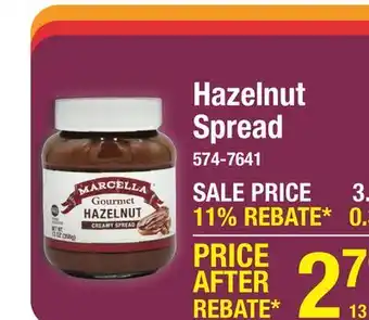 Menards Hazelnut Spread offer