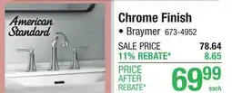 Menards Chrome Finish offer