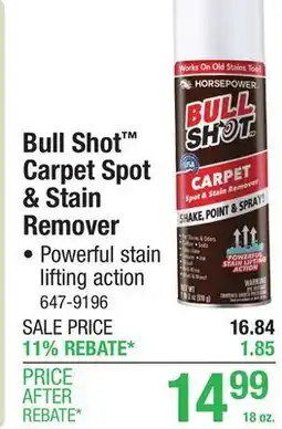 Menards Bull Shot Carpet Spot & Stain Remover offer