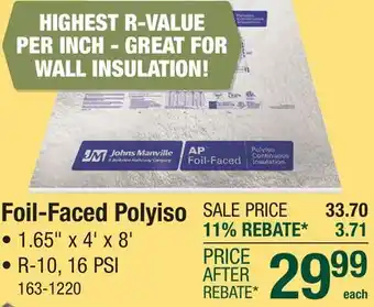 Menards Foil-Faced Polyiso offer