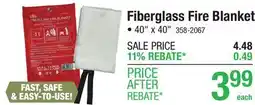 Menards Fiberglass Fire Blanket offer
