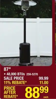 Menards 87 Propane Patio Heater offer