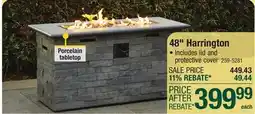 Menards 48 Harrington Fire Pit Table offer