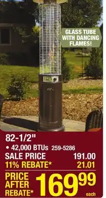 Menards 82-1/2 Propane Patio Heater offer